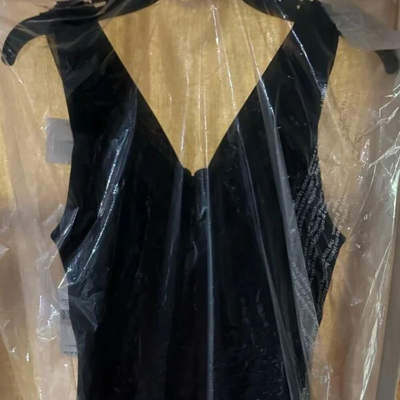 SALE NWT La Femme 29168SC Jersey Evening Dress Black size 10 - Picture 7 of 8